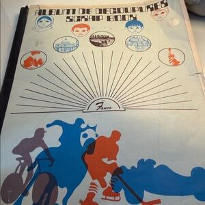 Vintage Scrapbook with queens visit to Nova Scotia in the 70s